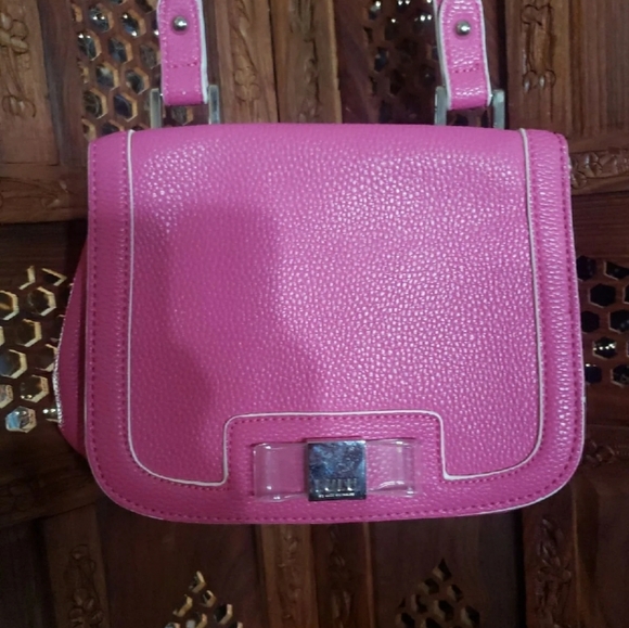 Lulu Pink & White Crossbody Purse - Picture 2 of 4
